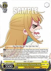Child Throwing a Tantrum, Ruby - [OSHI NO KO] Vol.2 - Weiss Schwarz card