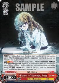 Flames of Revenge, Ruby (SR) - [OSHI NO KO] Vol.2 - Weiss Schwarz card