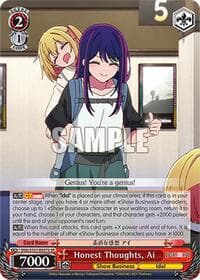 Honest Thoughts, Ai (SR) - [OSHI NO KO] Vol.2 - Weiss Schwarz card
