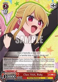Class Visit, Ruby (SR) - [OSHI NO KO] Vol.2 - Weiss Schwarz card
