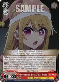 Preparing Breakfast, Ruby - [OSHI NO KO] Vol.2 - Weiss Schwarz card