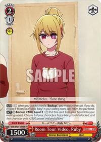 Room Tour Video, Ruby (SR) - [OSHI NO KO] Vol.2 - Weiss Schwarz card