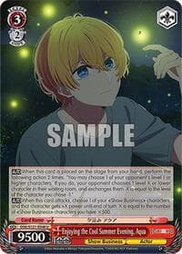 Enjoying the Cool Summer Evening, Aqua - [OSHI NO KO] Vol.2 - Weiss Schwarz card