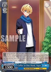Coffee in One Hand, Aqua - [OSHI NO KO] Vol.2 - Weiss Schwarz card