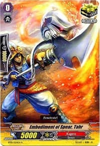 Embodiment of Spear, Tahr - BT01: Descent of the King of Knights - Cardfight Vanguard card