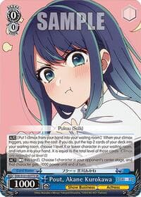 Pout, Akane Kurokawa (SR) - [OSHI NO KO] Vol.2 - Weiss Schwarz card