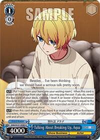 Talking About Breaking Up, Aqua - [OSHI NO KO] Vol.2 - Weiss Schwarz card