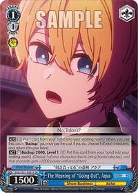 The Meaning of "Going Out", Aqua (SR) - [OSHI NO KO] Vol.2 - Weiss Schwarz card