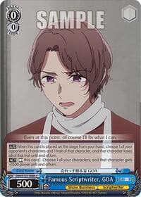 Famous Scriptwriter, GOA - [OSHI NO KO] Vol.2 - Weiss Schwarz card