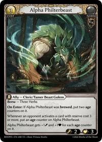 Alpha Philterbeast - Radiant Origins: Pantheon - Grand Archive TCG card