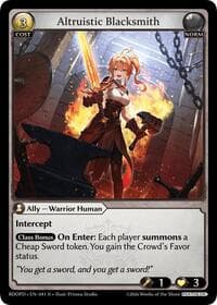 Altruistic Blacksmith - Radiant Origins: Pantheon - Grand Archive TCG card