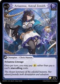 Arisanna, Astral Zenith - Radiant Origins: Pantheon - Grand Archive TCG card