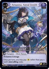 Arisanna, Astral Zenith (Extended Art) - Radiant Origins: Pantheon - Grand Archive TCG card