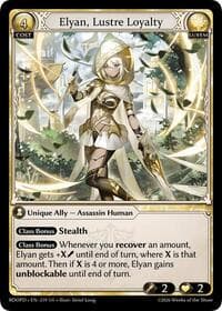 Elyan, Lustre Loyalty - Radiant Origins: Pantheon - Grand Archive TCG card