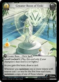 Greater Boon of Enki - Radiant Origins: Pantheon - Grand Archive TCG card