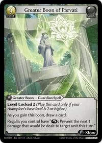 Greater Boon of Parvati - Radiant Origins: Pantheon - Grand Archive TCG card