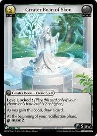 Greater Boon of Shou - Radiant Origins: Pantheon - Grand Archive TCG card