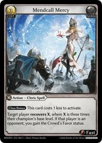 Mendcall Mercy - Radiant Origins: Pantheon - Grand Archive TCG card