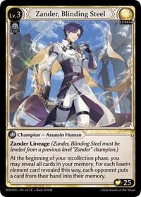 Zander, Blinding Steel - Radiant Origins: Pantheon - Grand Archive TCG card