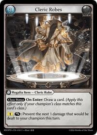 Cleric Robes - Radiant Origins: Pantheon - Grand Archive TCG card