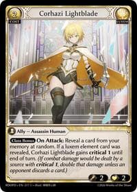 Corhazi Lightblade - Radiant Origins: Pantheon - Grand Archive TCG card