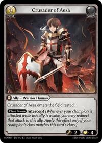 Crusader of Aesa - Radiant Origins: Pantheon - Grand Archive TCG card