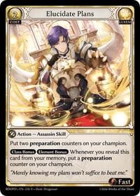 Elucidate Plans - Radiant Origins: Pantheon - Grand Archive TCG card