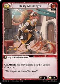 Hasty Messenger (134A) - Radiant Origins: Pantheon - Grand Archive TCG card