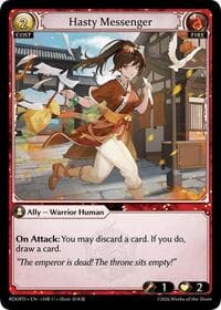 Hasty Messenger (134B) - Radiant Origins: Pantheon - Grand Archive TCG card