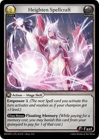 Heighten Spellcraft - Radiant Origins: Pantheon - Grand Archive TCG card