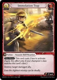 Immolation Trap - Radiant Origins: Pantheon - Grand Archive TCG card