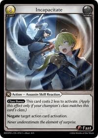 Incapacitate - Radiant Origins: Pantheon - Grand Archive TCG card