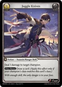 Juggle Knives - Radiant Origins: Pantheon - Grand Archive TCG card