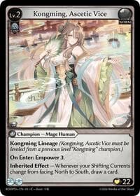 Kongming, Ascetic Vice - Radiant Origins: Pantheon - Grand Archive TCG card