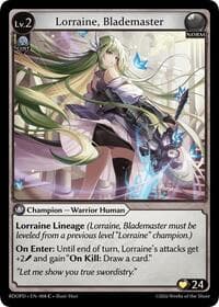 Lorraine, Blademaster - Radiant Origins: Pantheon - Grand Archive TCG card