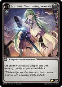 Lorraine, Wandering Warrior - Radiant Origins: Pantheon - Grand Archive TCG card