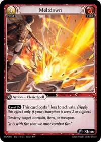 Meltdown - Radiant Origins: Pantheon - Grand Archive TCG card
