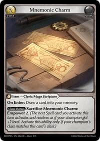 Mnemonic Charm (86A) - Radiant Origins: Pantheon - Grand Archive TCG card