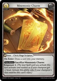 Mnemonic Charm (086B) - Radiant Origins: Pantheon - Grand Archive TCG card