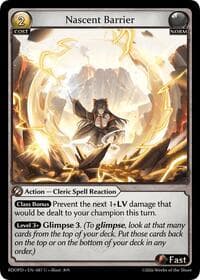 Nascent Barrier - Radiant Origins: Pantheon - Grand Archive TCG card