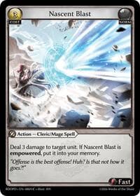 Nascent Blast (088A) - Radiant Origins: Pantheon - Grand Archive TCG card
