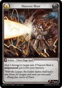Nascent Blast (088B) - Radiant Origins: Pantheon - Grand Archive TCG card