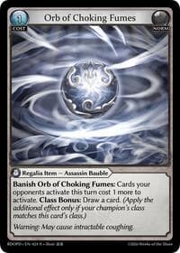 Orb of Choking Fumes - Radiant Origins: Pantheon - Grand Archive TCG card