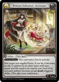 Potion Infusion: Animate - Radiant Origins: Pantheon - Grand Archive TCG card