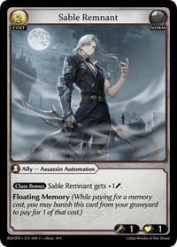 Sable Remnant - Radiant Origins: Pantheon - Grand Archive TCG card