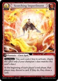 Scorching Imperilment - Radiant Origins: Pantheon - Grand Archive TCG card