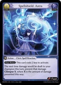 Spellshield: Astra - Radiant Origins: Pantheon - Grand Archive TCG card