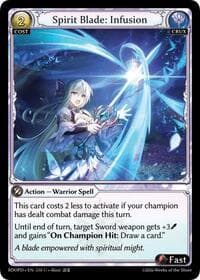 Spirit Blade: Infusion - Radiant Origins: Pantheon - Grand Archive TCG card