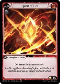 Spirit of Fire (001A) - Radiant Origins: Pantheon - Grand Archive TCG card