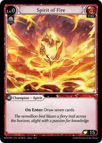 Spirit of Fire (001B) - Radiant Origins: Pantheon - Grand Archive TCG card